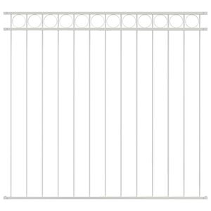 vidaXL &Eacute;l&eacute;ment de cl&ocirc;ture ASSEN 170 x 150 cm Acier Blanc
