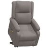 vidaXL Fauteuil de massage Taupe Tissu