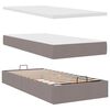 vidaXL Cadre de lit ottoman avec matelas taupe 90x190 cm tissu