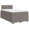 vidaXL Sommier &agrave; lattes de lit avec matelas taupe 120x190 cm tissu