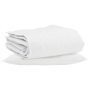 vidaXL Duvet d'hiver avec oreiller 2 pi&egrave;ces Blanc Plume de canard