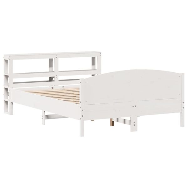 vidaXL Cadre de lit sans matelas blanc 120x200 cm bois de pin massif