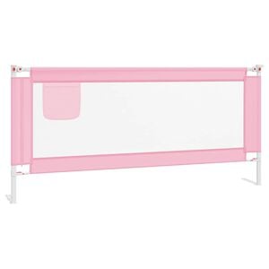 vidaXL Barri&egrave;re de s&eacute;curit&eacute; de lit d'enfant Rose 200x25 cm Tissu