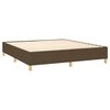 vidaXL Sommier &agrave; lattes de lit matelas et LED Marron fonc&eacute; 160x200 cm