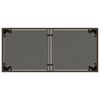vidaXL Table de jardin dessus en verre marron 115x54x74 cm poly rotin