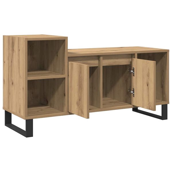 vidaXL Meuble TV ch&ecirc;ne artisanal 100x35x55 cm bois d'ing&eacute;nierie