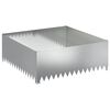 vidaXL Bordure de Pelouse 100 x 100 x 35 cm Acier Argent&eacute;
