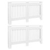 vidaXL Cache-radiateurs 2 pcs blanc bois d'ing&eacute;nierie 152 cm