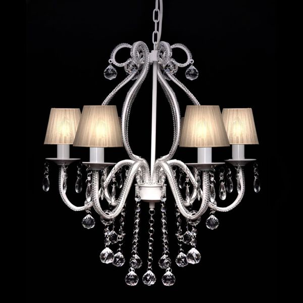vidaXL Chandelier avec 2300 cristaux Blanc