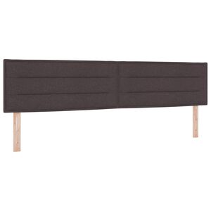 vidaXL T&ecirc;te de lit LED avec t&ecirc;te de lit Marron fonc&eacute; 200 cm Polyester