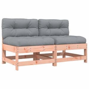 vidaXL Canap&eacute;s centraux avec coussins 2 pcs bois massif douglas