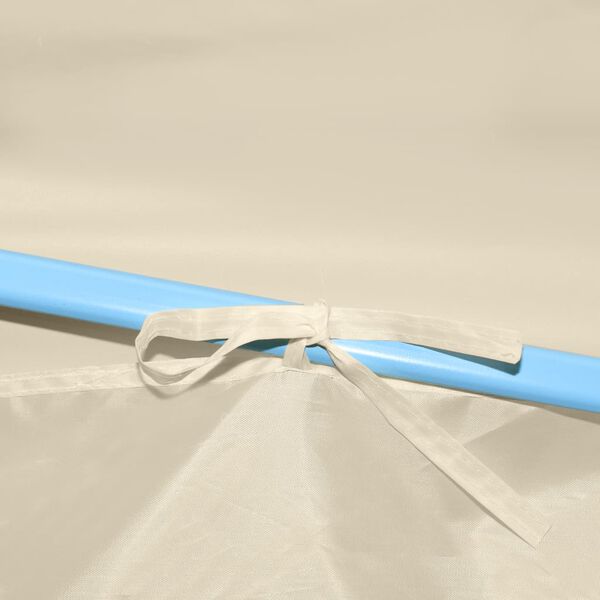 vidaXL Tente de r&eacute;ception pliable avec 4 parois 2x2 m Acier Cr&egrave;me