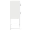 vidaXL Buffet haut blanc 68x39x107 cm acier