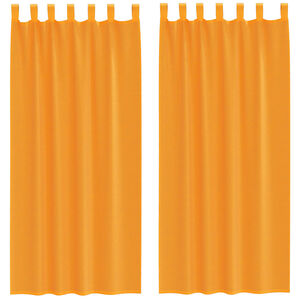 vidaXL Rideaux en voile avec boucles 2 pcs orange 140x245 cm