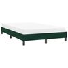 vidaXL Cadre de lit sans matelas vert fonc&eacute; 120x210 cm velours