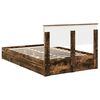 vidaXL Lit de Rangement Ch&ecirc;ne fum&eacute; 120 x 190 cm Bois d'ing&eacute;nierie