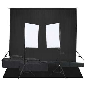 vidaXL Kit de studio photo avec &eacute;clairage et toile de fond
