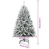 vidaXL Sapin de Noël artificiel Vert et blanc 150 cm PVC et métal