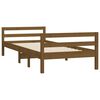 vidaXL Cadre de lit sans matelas marron miel 75x190 cm bois pin massif