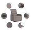 vidaXL Fauteuil inclinable &eacute;lectrique taupe tissu