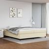 vidaXL Sommier &agrave; lattes de lit avec matelas Cr&egrave;me 200x200cm Similicuir