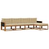vidaXL Ensemble de canap&eacute;s d'ext&eacute;rieur 5 pcs Naturel et Beige