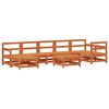 vidaXL Ensemble de salon de jardin 8 pcs Brun Cir&eacute; Pin massif