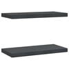 vidaXL &Eacute;tag&egrave;res murales 2 pcs 50x23,5 cm noir acier inoxydable