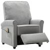 vidaXL Fauteuil de massage Gris clair Tissu
