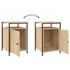 vidaXL Tables de chevet 2pcs ch&ecirc;ne sonoma 40x42x60cm bois d'ing&eacute;nierie