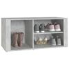 vidaXL Armoire à chaussures Gris béton 100x35x45 cm Bois d'ingénierie