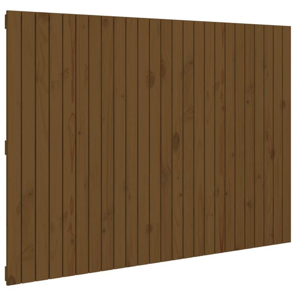 vidaXL T&ecirc;te de lit murale Marron miel 159,5x3x110cm Bois massif de pin
