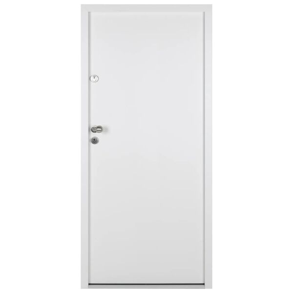 vidaXL Porte d'entr&eacute;e blanc 90x200 cm aluminium