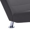 vidaXL Chaise longue avec oreiller Gris Similicuir