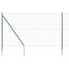 vidaXL Cl&ocirc;ture Euro avec des Pointes 10 x 1,5 m Acier recouvert de PVC