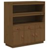 vidaXL Buffet haut Marron miel 100x40x108,5 cm Bois massif de pin