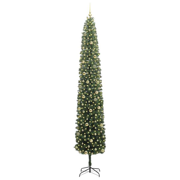 vidaXL Sapin de No&euml;l artificiel Vert 300 cm PVC et acier et plastique