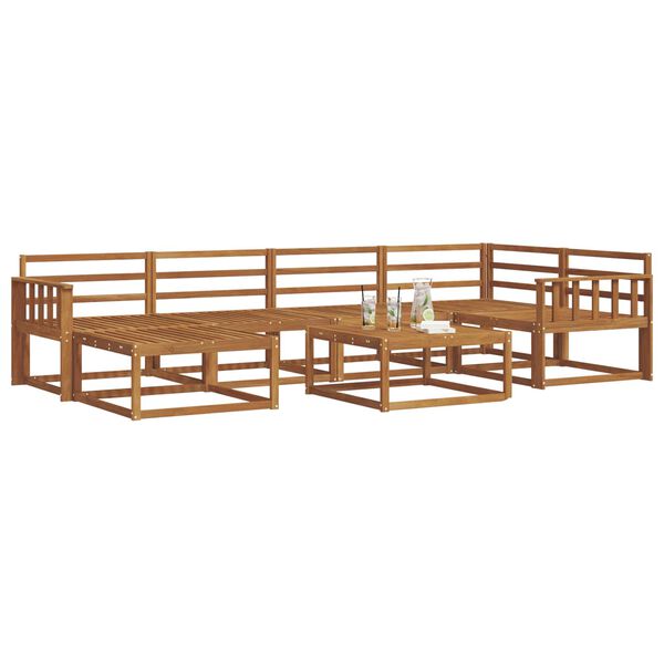 vidaXL Ensemble de canap&eacute;s d'ext&eacute;rieur 7 pcs Naturel