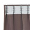 vidaXL Rideaux occultants avec anneaux 2 pcs Marron foncé 225 x 140 cm