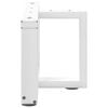vidaXL Pieds de table basse en T, 2 pièces, blanc, 50 x 25 x (30-31) cm, acier