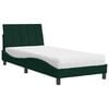 vidaXL Lit avec matelas Hanko vert fonc&eacute; 90x190 cm velours