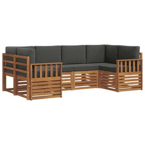 vidaXL Ensemble de canap&eacute; d'angle 6 pcs Naturel et Anthracite