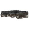 vidaXL Ensemble de canap&eacute; de jardin 12 pcs Gris et Gris fonc&eacute;