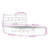 vidaXL Cadre de lit en m&eacute;tal sans matelas ch&ecirc;ne sonoma 160x200 cm