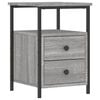 vidaXL Table de chevet sonoma gris 34x35,5x50 cm bois d'ing&eacute;nierie