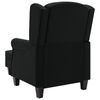 vidaXL Fauteuil avec repose-pied Noir Tissu