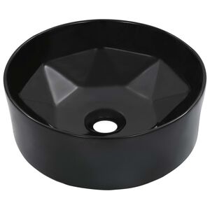 vidaXL Lavabo 36x14 cm C&eacute;ramique Noir