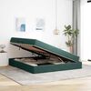 vidaXL Lit avec rangement et matelas Vert fonc&eacute; 160 x 200 cm Velours