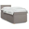 vidaXL Sommier &agrave; lattes de lit avec matelas Taupe 80x200 cm Tissu