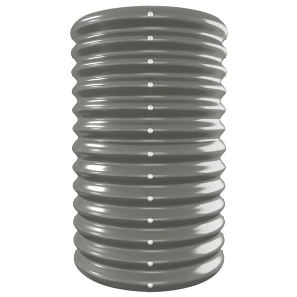 vidaXL Lit surélevé de jardin Acier galvanisé 332x40x68 cm gris